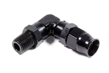 Load image into Gallery viewer, Fragola Performance Systems Hose Fitting #6 90 Deg to 1/4npt PTFE Black