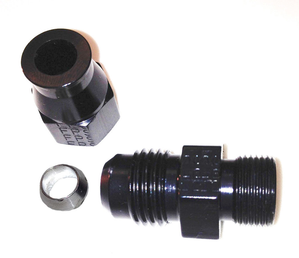 10AN Male to 5/8in Tube Adapter Fitting  Black - Fragola Performance Systems 892010-BL