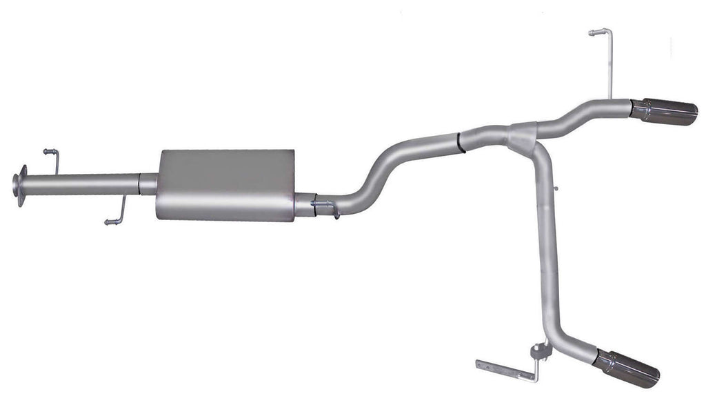 Cat-Back Dual Split Exhaust System; Aluminized  -  Gibson Performance Exhaust 18808