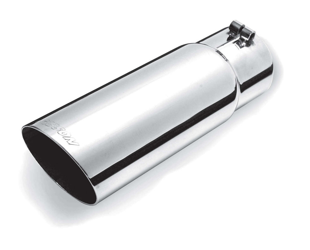 Stainless Single Wall An gle Exhaust Tip - Gibson Performance Exhaust 500554