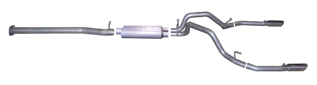 Cat-Back Dual Split Exhaust System; Aluminized  -  Gibson Performance Exhaust 5627