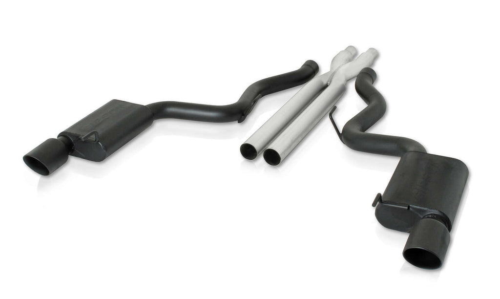 Cat-Back Dual Exhaust System; Black Ceramic  -  Gibson Performance Exhaust 619013-B