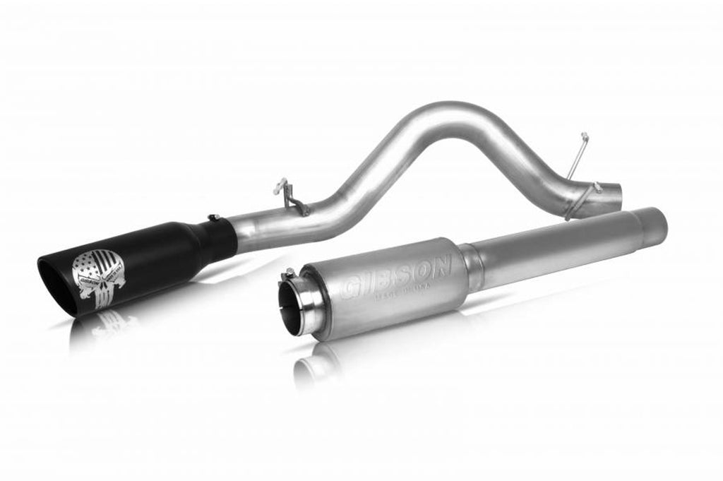 Patriot Skull Cat-Back Single Exhaust System; Stainless  -  Gibson Performance Exhaust 76-0041