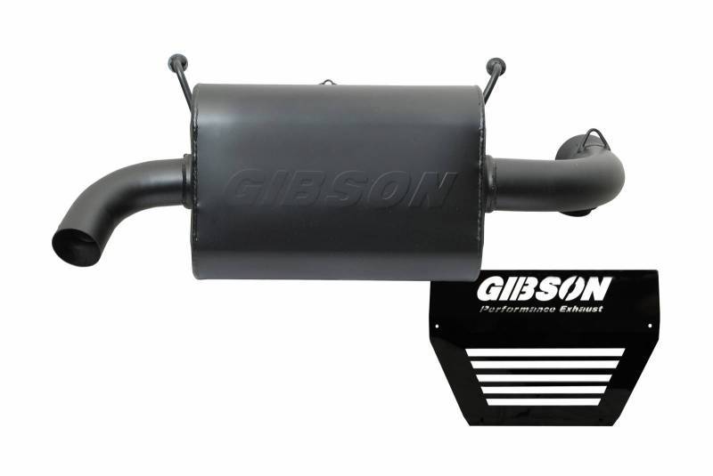 Polaris UTV Single Exhau st  Black Ceramic - Gibson Performance Exhaust 98020