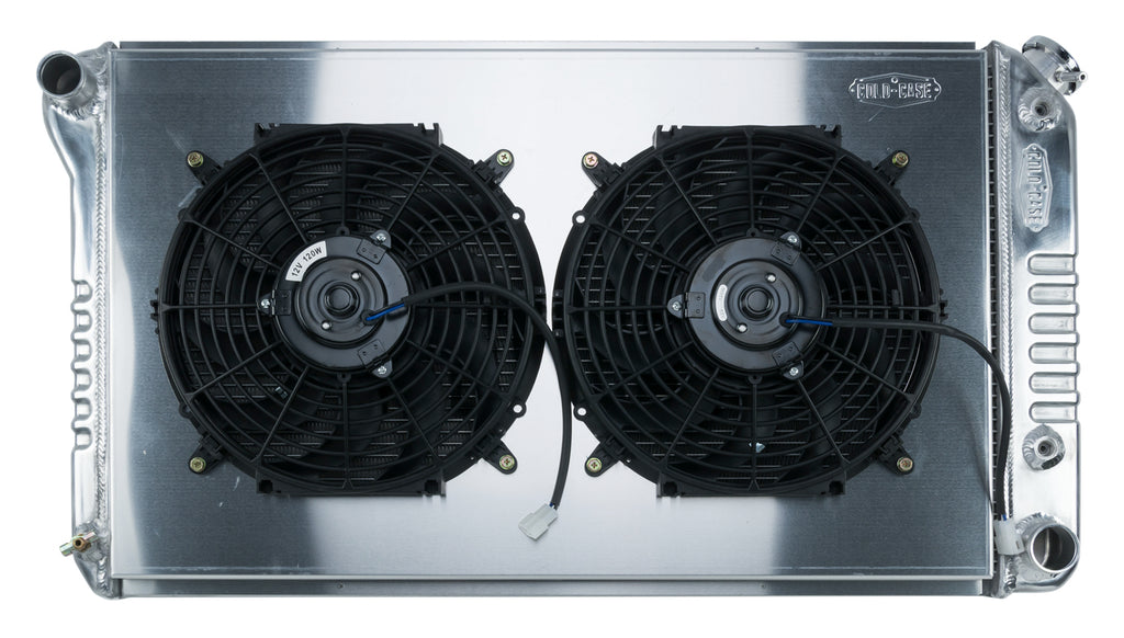 68-72 A-Body Aluminum Radiator Automatic Transmission Dual 12 Inch W/12 Inch Fan Kit Cold Case Radiators