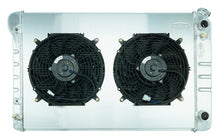 Load image into Gallery viewer, 77-87 Pickup Truck 21 Inch LS Swap Aluminum Radiator AT and 12 Inch Fan Kit Cold Case Radiators