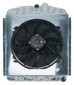 47-54 Chevy Truck Aluminum Radiator And 16 Fan Kit Cold Case Radiators