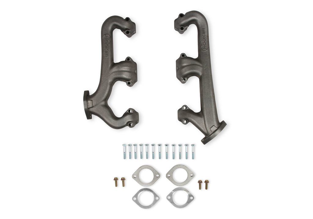 Hooker Small Block Chevy Universal Exhaust Manifolds, 2.5" Collector, Natural Finish