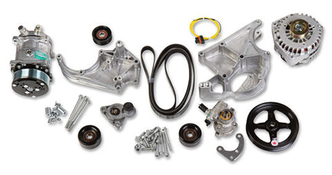 Includes SD508 A/C Compressor, Alternator, P/S Pump, Tensioner, Belt, & Pulleys  -  Holley 20-137