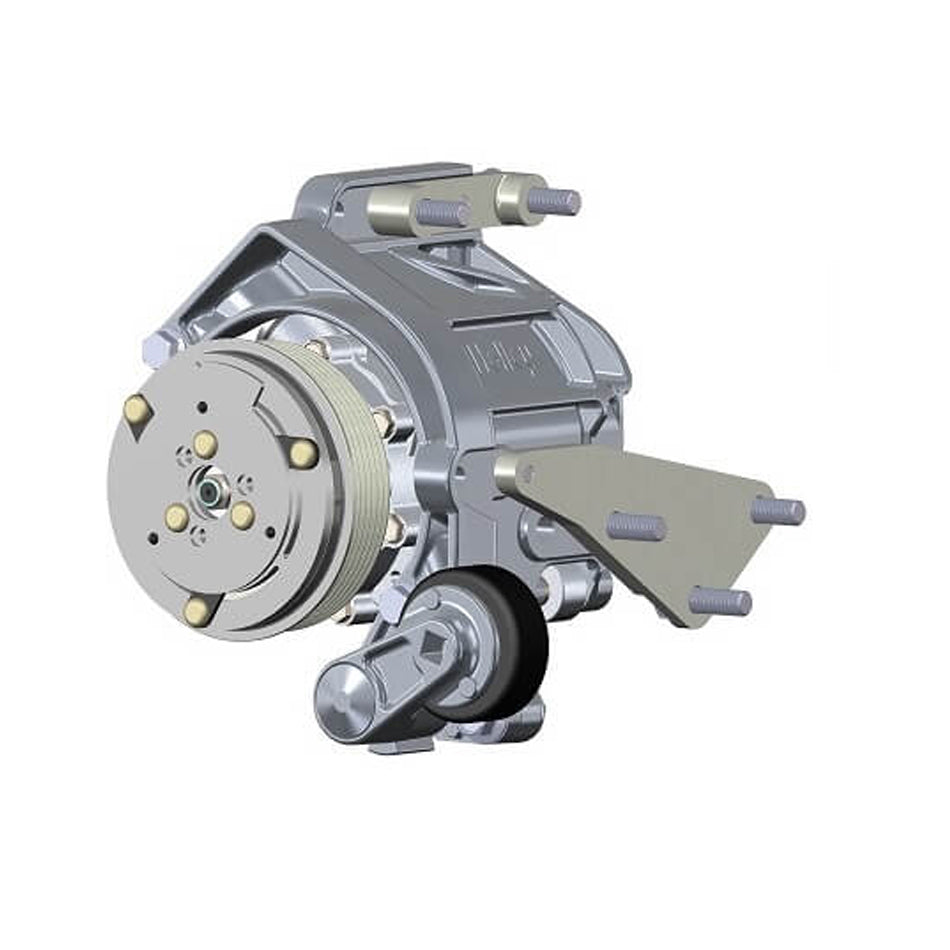 Holley Low-Mount LS Drive System (A/C) w/ Sanden SD7 Compressor - Passenger's Side