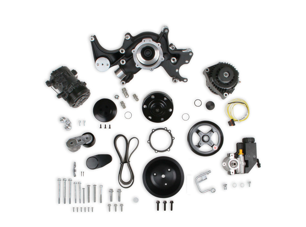 Holley Big Block Chevy Mid-Mount Complete Accessory System- Black Finish