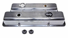 Load image into Gallery viewer, Holley Holley Valve Covers - Muscle Series - Finned - SBC - Polished