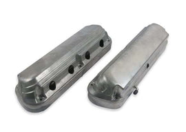 2-Piece Alm Valve Cover Set GM LS Natural Finish - Holley 241-185