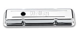 Holley Holley Embossed Valve Cover - SBC - Stamped Steel - Chrome