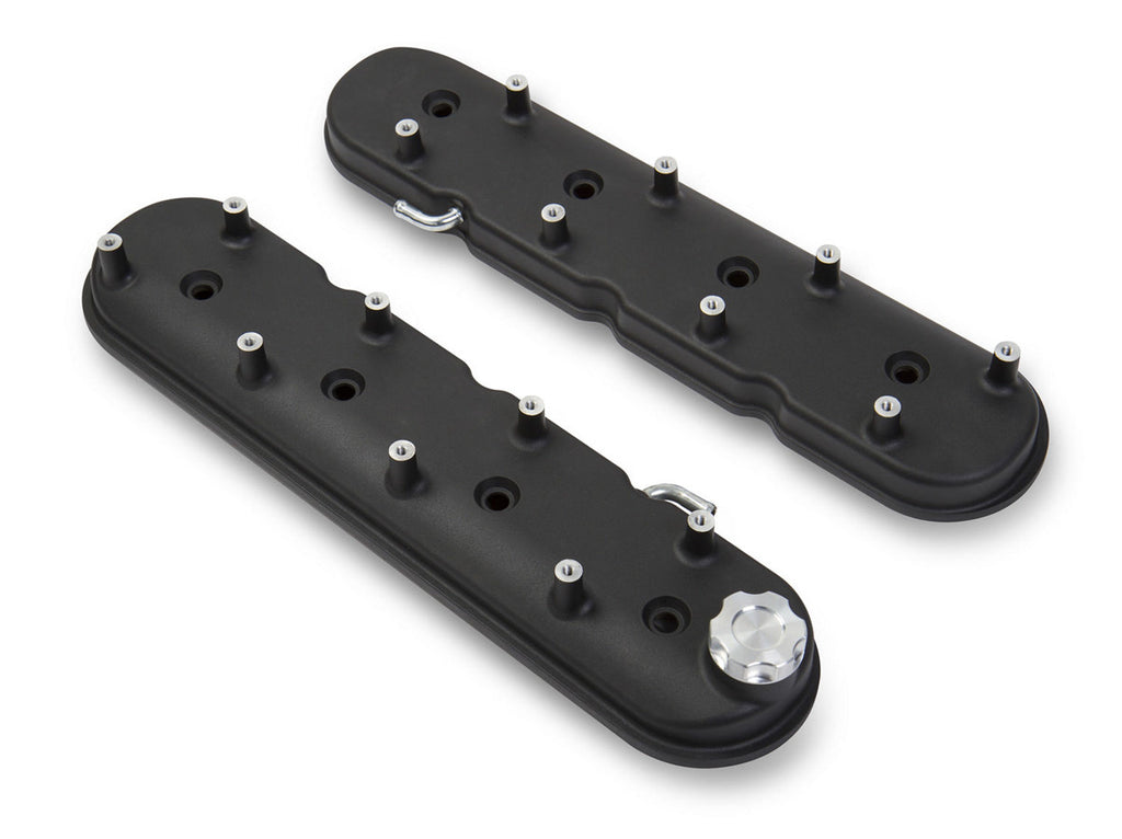LS Valve Covers - Satin Black Textured Finish  -  Holley 241-91