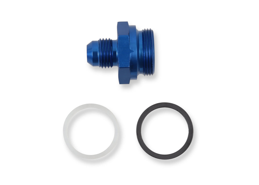 Fuel Inlet Fitting For Center Hung Bowl Size 7/8-20 to -6AN  -  Holley 26-73