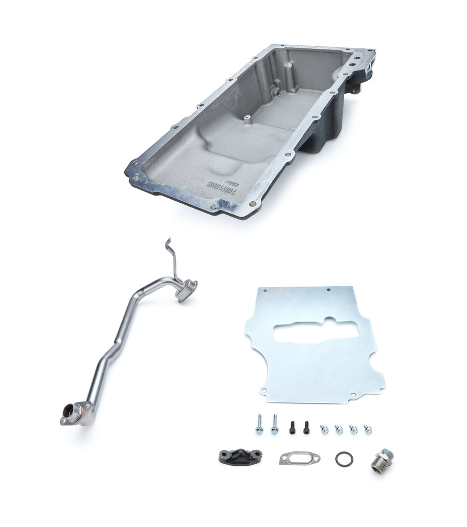 Holley GM LS Swap Oil Pan - Black - Additional Front Clearance  -  Holley 302-2BK