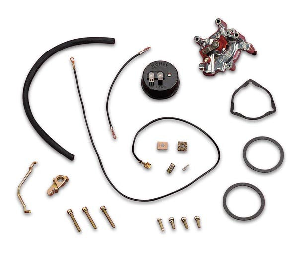 Electric Choke Conversion Kit Shiny Finish w/Internal Vacuum Source  -  Holley 45-223S