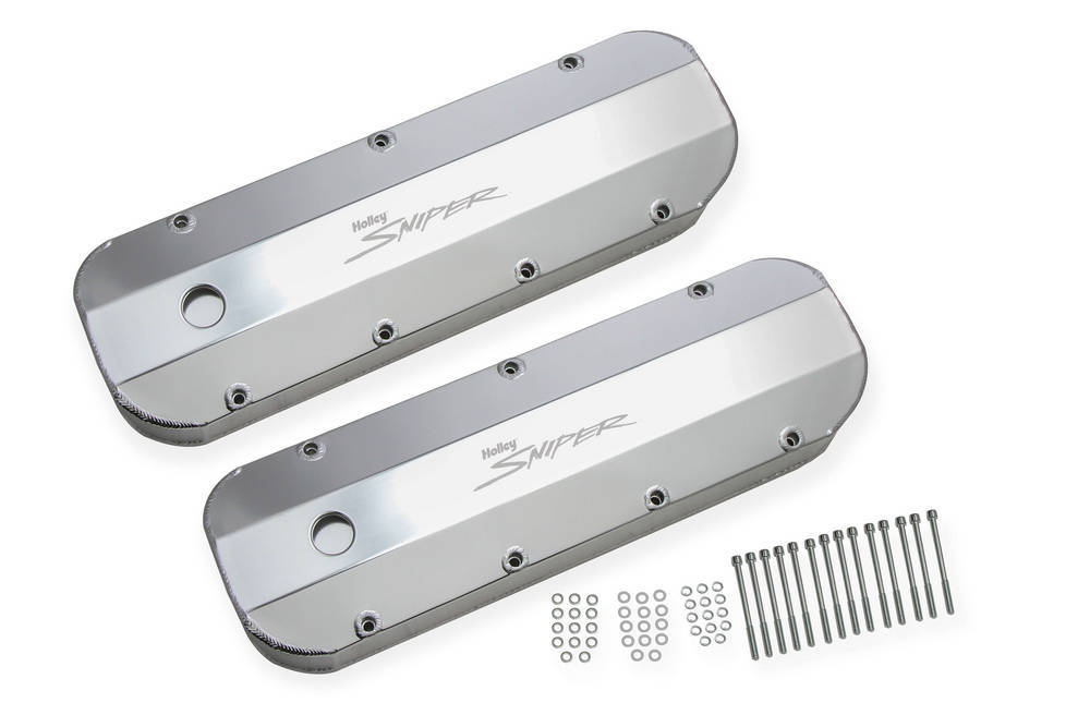 Sniper Fabricated Valve Covers  BBC Tall - Holley 890002