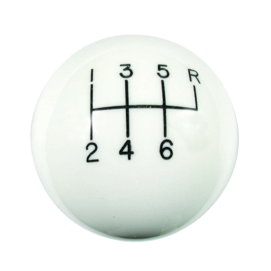 Classic 6-Speed Shift Knob White (3/8-16) - Hurst 1630040