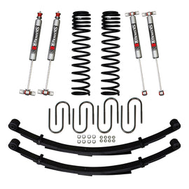 3 Inch Suspension Lift System 84-01 Cherokee XJ W/Front Dual Rate Long Travel Coil Springs Rear U-bolts Rear Leaf Springs Front/Rear M95 Monotube Shocks Skyjacker