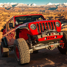 Load image into Gallery viewer, Bare Steel Nighthawk Front Bumper with Aluminum Skid for JK, JL, and JT - Bare Steel Artec Industries
