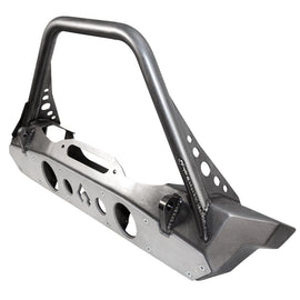 Bare Steel Nighthawk Mid-tube Stinger Front Bumper with Aluminum Skid for JK, JL, and JT - Bare Steel Artec Industries - Artec Industries JJ8030 GNKQ_JJ8030