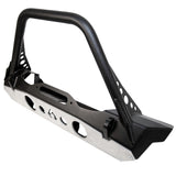 Powdercoat Nighthawk Mid-tube Stinger Front Bumper with Aluminum Skid for JK, JL, and JT - Black Powdercoat Artec Industries  -  Artec Industries JJ8045