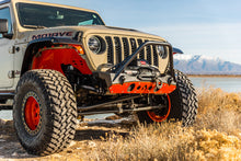 Load image into Gallery viewer, Powdercoat Nighthawk Mid-tube Stinger Front Bumper with Aluminum Skid for JK, JL, and JT - Black Powdercoat Artec Industries