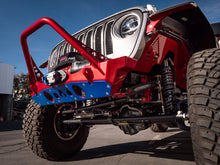 Load image into Gallery viewer, Powdercoat Nighthawk Mid-tube Stinger Front Bumper with Aluminum Skid for JK, JL, and JT - Black Powdercoat Artec Industries