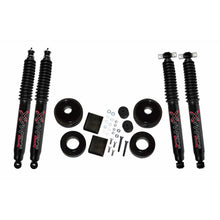 Load image into Gallery viewer, Suspension Lift Kit 07-18 Wrangler JK w/Shock Black MAX Shocks 2 Inch Lift Incl. Front/Rear 2 Inch Polyurethane Coil Spring Spacers w/Bump Stop Spacers Skyjacker