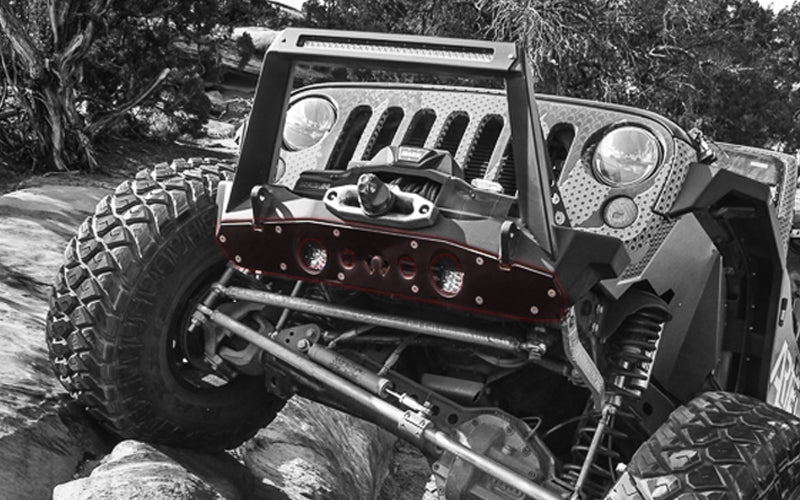 Jeep JK Front Bumper Rock Guard 07-18 Wrangler JK Aluminum Artec Industries