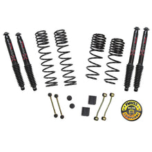 Load image into Gallery viewer, Long Travel Series Suspension Lift Kit w/Shocks 2-2.5 Inch Lift 18-19 Jeep Wrangler Rubicon Incl. Long Travel Coil Springs Extended Sway Bar Links Bump Stop Extensions Long Travel Black Max Shocks Skyjacker