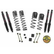 Load image into Gallery viewer, Suspension Lift Kit w/Shock 2-2.5 Inch Lift 18-19 Jeep Wrangler W/Frt. And Rear Dual Rate/Long Travel Series Coil Springs Extended Sway Bar End Links Grade 8 Mounting Hdwr Black MAX Shocks Skyjacker