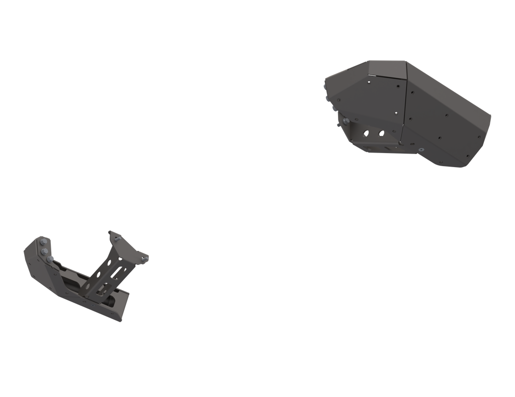 07-Up Jeep Wranger/Gladiator High Clearance Rear Bumper Corner Pods Boatside Cut Raw Steel