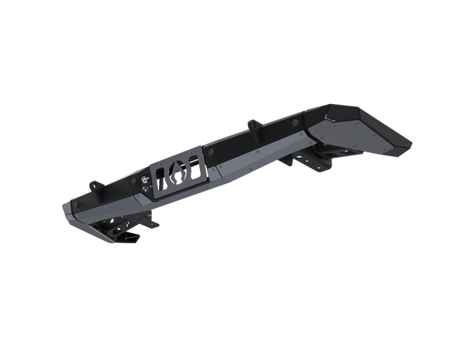 07-Up Jeep Wranger/Gladiator High Clearance Rear Cut Bumper End Pods Black Powdercoat Steel