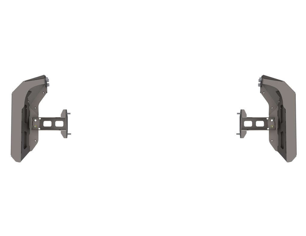 07-Up Jeep Wranger/Gladiator High Clearance Rear Bumper Corner Pods Boatside Cut Powdercoat Steel