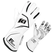 Load image into Gallery viewer, Gloves Flight Small White - K1 RaceGear 23-FLT-WG-S