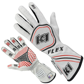 Glove Flex X-Large White SFI / FIA - K1 RaceGear 23-FLX-W-XL