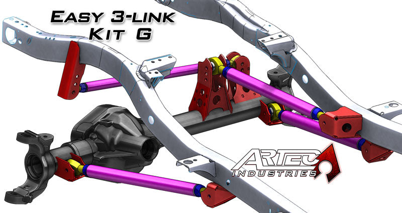 Easy 3 Link Kit G Adjustable Upper link No Tubing Outside Frame Offset Front Passenger Rear Driver Artec Industries - Artec Industries LK0136 GNKQ_LK0136