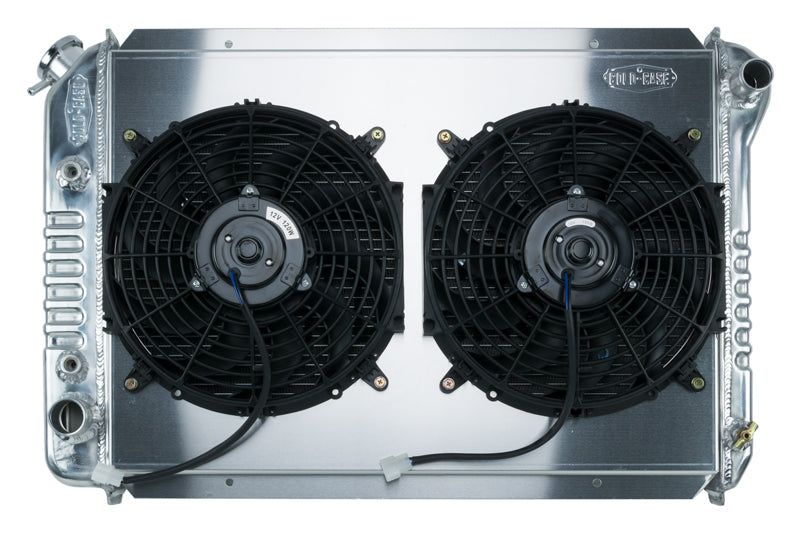 1987-1993 Ford Mustang Cobra Aluminum Radiator Auto Transmission Dual 12 Inch Fans Cold Case Radiators