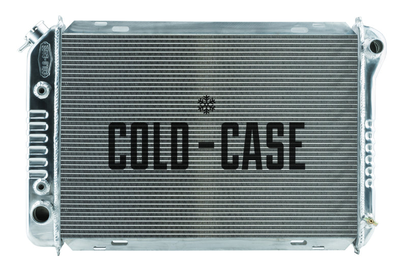 1987-1993 Ford Mustang Cobra Aluminum Radiator Auto Transmission Dual 12 Inch Fans Cold Case Radiators