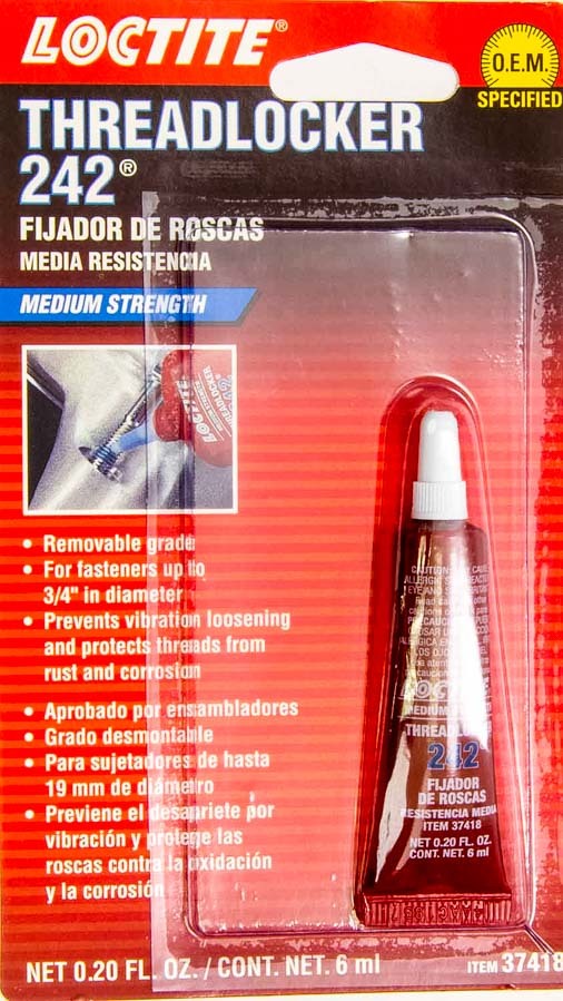 Threadlocker 242 Blue 6ml/.20oz - Loctite 487229