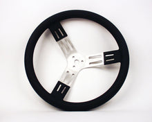 Load image into Gallery viewer, 15in Steering Wheel Blk Alum Smooth Grip - Longacre 52-56801