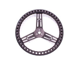 Streering Wheel 14in Dished Drilled Black - Longacre 52-56833