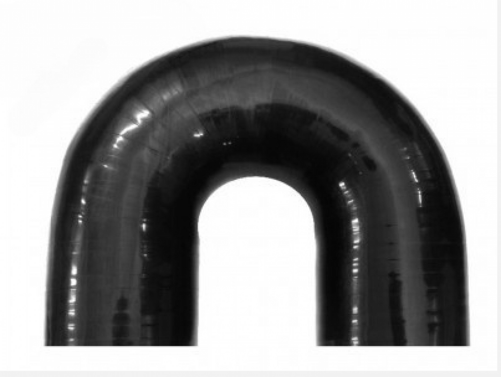 BOOST Products Silicone Elbow 180 Degrees, 1" ID, Black