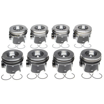 Piston Set w/Rings Ford 6.4L Diesel 8pk - Clevite77 224-3666WR-0.75MM