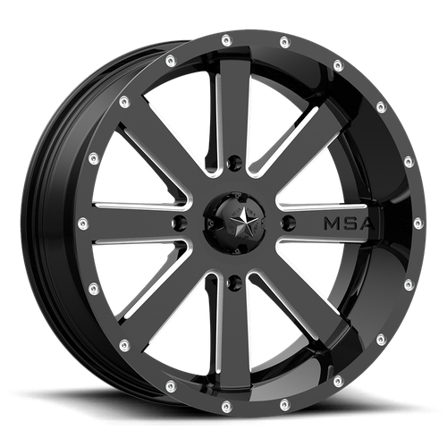 FLASH UTV 20X7 4X137 G-BLK MILL 00MM