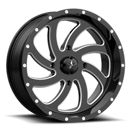SWITCH UTV 22X7 4X156 G-BLK MILL 00MM