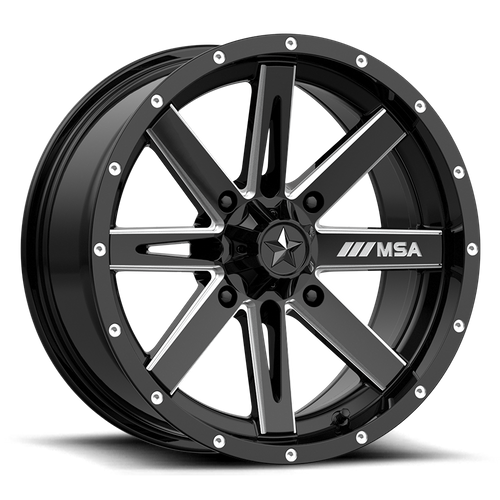 BOXER UTV 14X7 4X137 G-BLK MILL 10MM
